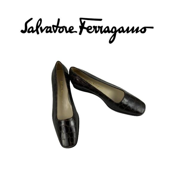 Salvatore Ferragamo Shoes - NWOT Ferragamo Crocodile Brown Loafers. Sz 6.5B